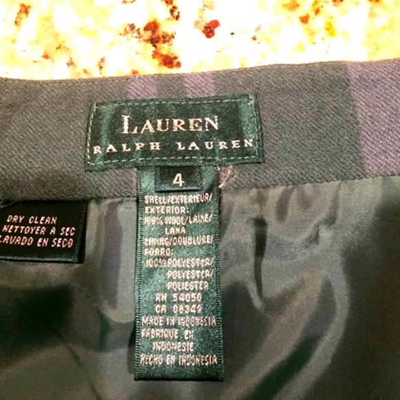 NWOT Lauren Ralph Lauren Green Fully Lined Wool Pencil Skirt Size 6 - Picture 6 of 6
